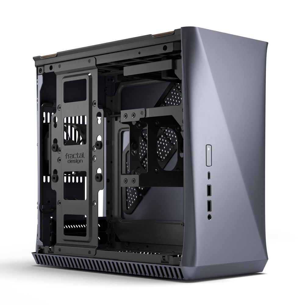 PCケース Era ITX Titanium Gray - Walnut チタニウムグレー FD-CA-ERA-ITX-GY