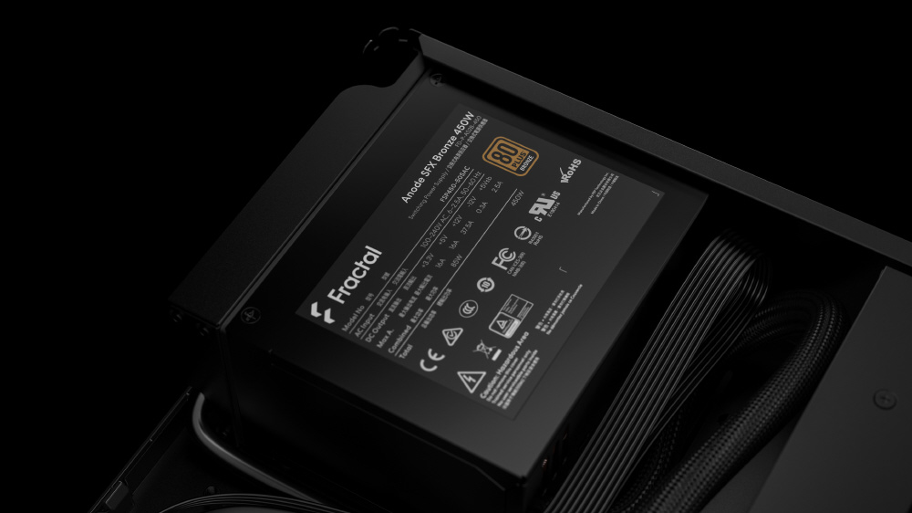 PCケース [Mini-ITX] 電源ユニット搭載 Node 202 Black w/ Anode