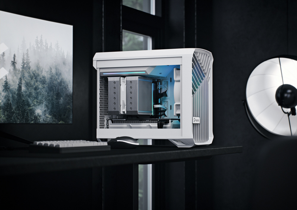PCケース [Mini-ITX /Mini-DTX] Torrent Nano White RGB TG Clear Tint