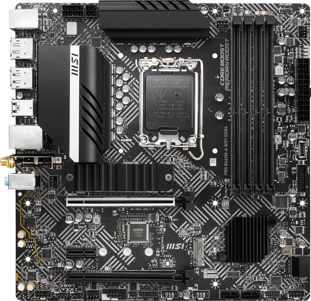 マザーボード MSI PRO B660M-A WIFI DDR4 ［MicroATX /LGA1700］｜の