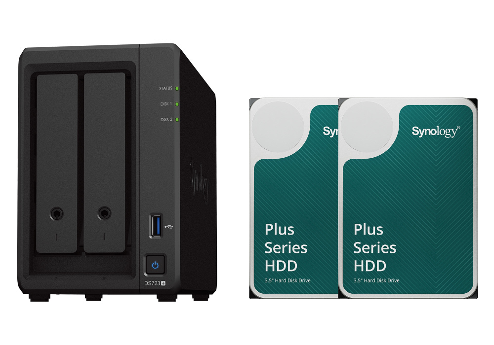 NAS [8TB搭載 /2ベイ] DiskStation DS723+ +HAT3300-4TB 2個 DS723+_ 
