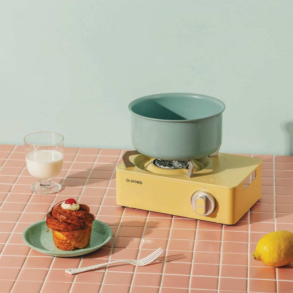 Dr.HOWS ドクターハウス KTW10200003　トゥインクル ミニ ストーブ おしゃれ ミニコンロ（レモンイエロー） ドクターハウス KTW10200003 トゥインクル ミニ
