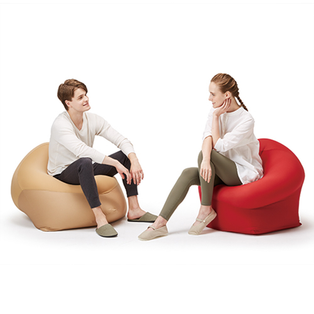 美品】MOGUビーズソファ ベージュ