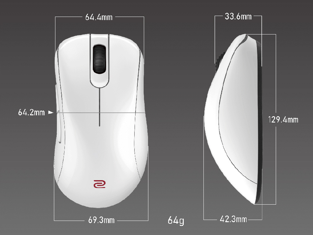 ゲーミングマウス (DWバージョン Lサイズ)ZOWIE for esports ホワイト