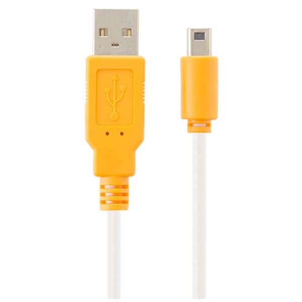 【在庫限り】 CYBER・USB充電ストレートケーブル1.2m ホワイト×オレンジ ［New2DS LL］CY-N2DLSTC1-WO_2