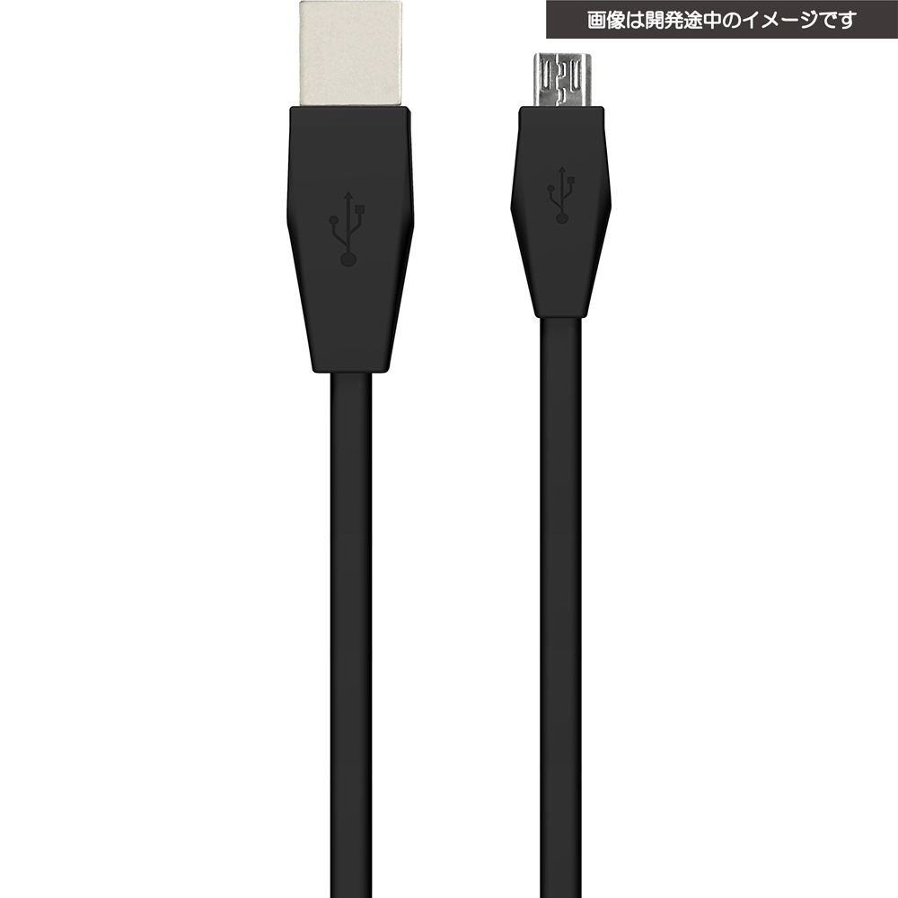 PS4用 USBコントローラー充電フラットケーブル 4m ブラック CY-P4USFC4-BK CY-P4USFC4-BK ブラック