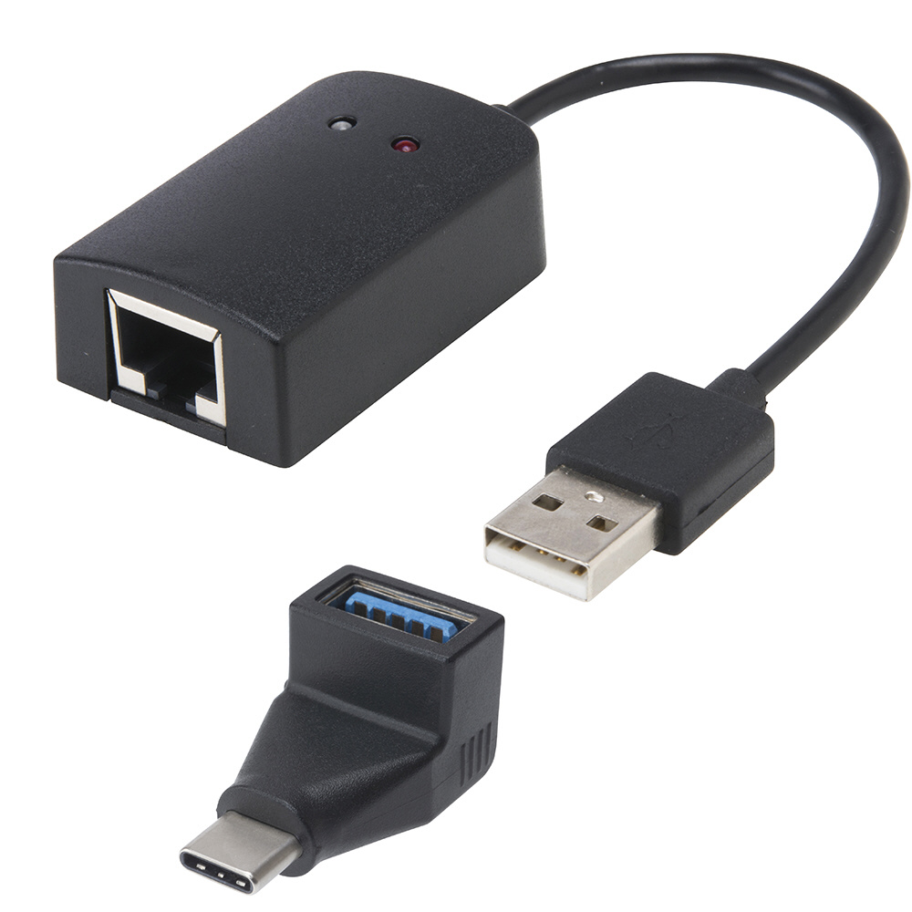 SWITCH/SWITCH Lite用 USBAtoType-C変換コネクター付き有線LANアダプター CY-NSUCLAD-BK