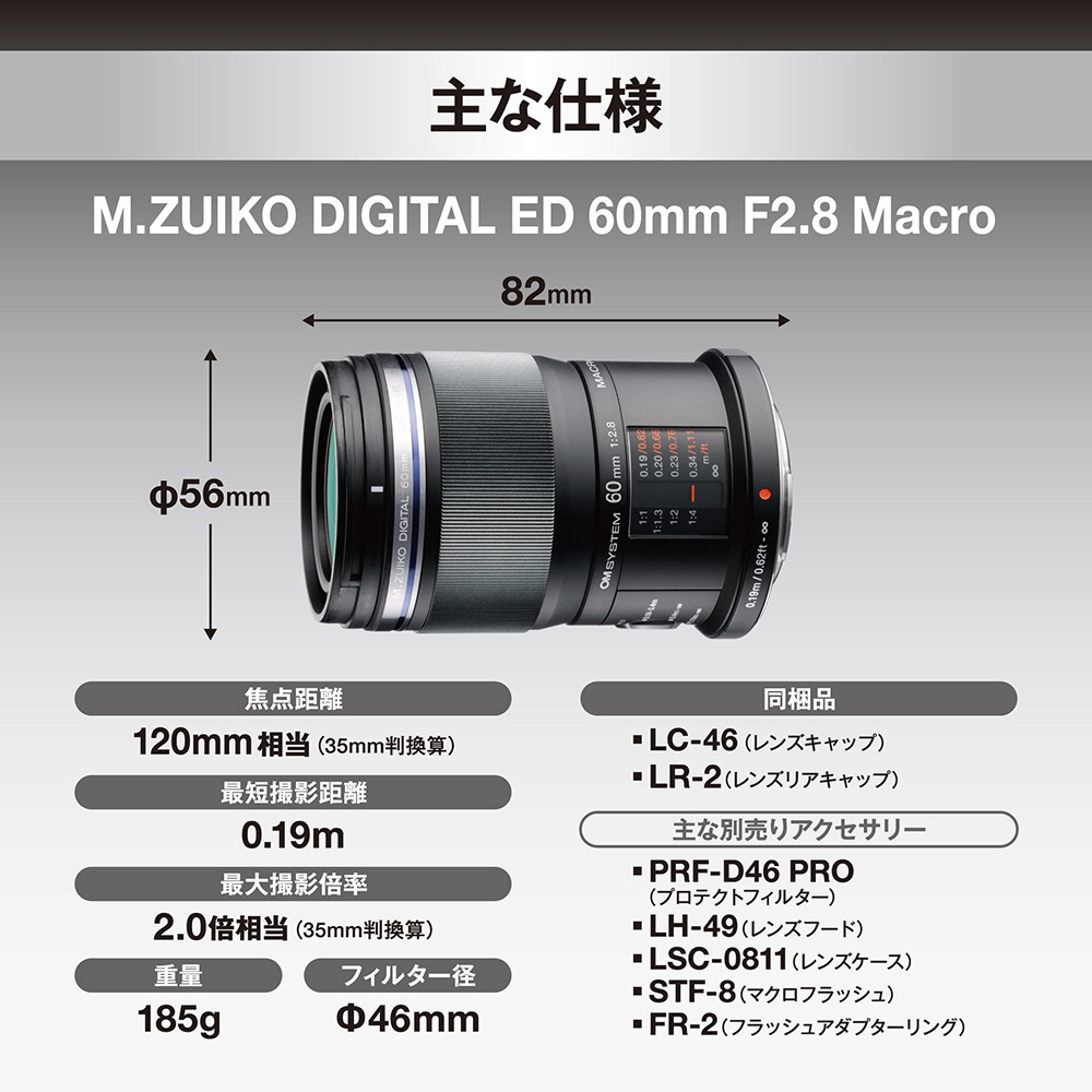 レンズ(単焦点) OLYMPUS M.ZUIKO DIGITAL ED 60mm F2.8 Amazon.com : OM SYSTEM OLYMPUS M.Zuiko Digital ED 60mm F2.8