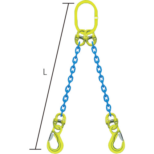 マーテック ２本吊りチェンスリングセット Ｌ＝１．５ｍ TA2-EKN-10