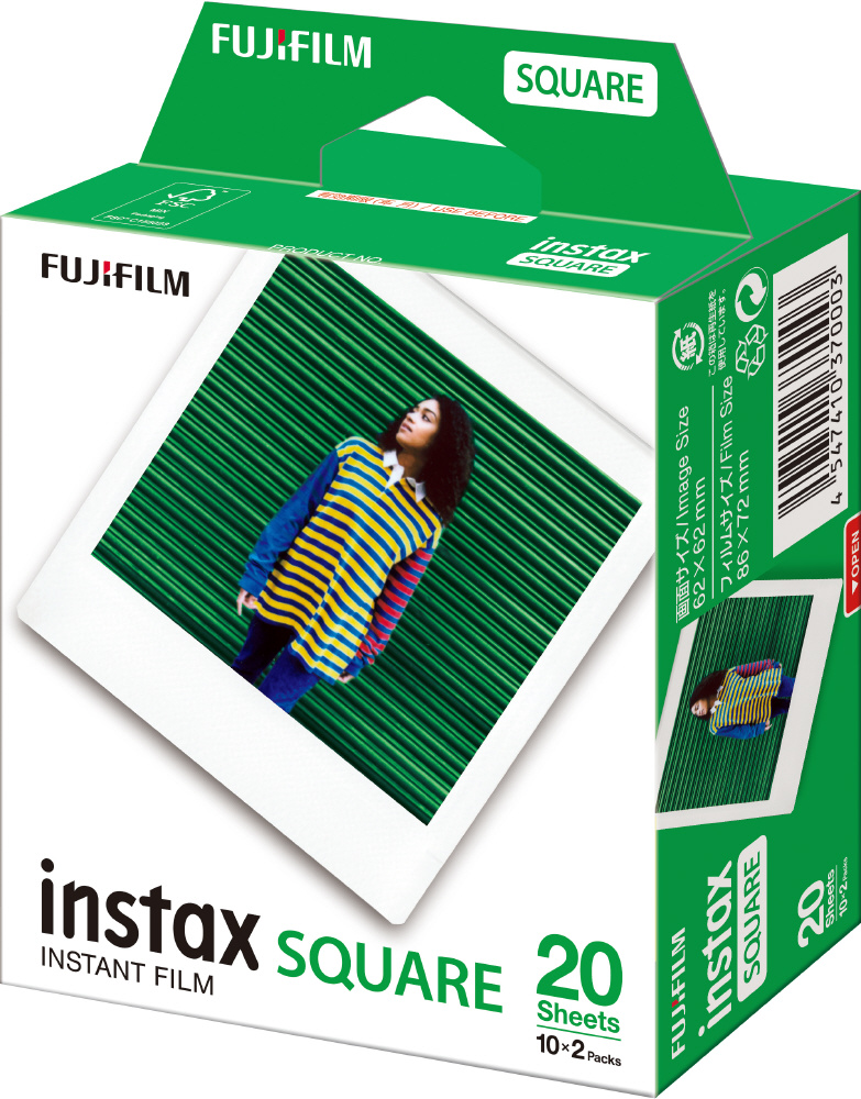 チェキ インスタントカラーフィルム　チェキスクエア用フィルム 「instax SQUARE」 2パック（10枚入×2）