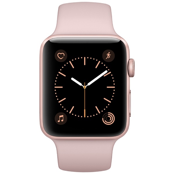 Apple Watch Series 2 42mm ローズゴールドアルミニウムケースとピンク ...