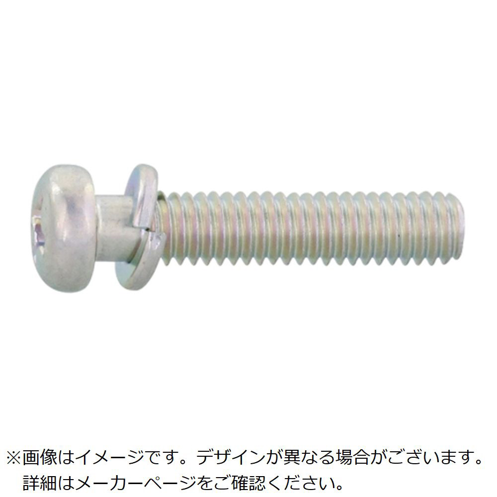 M2.5X16 ( )ﾅﾍﾞP=2 組み込みねじ 鉄(標準) 三価ﾎﾜｲﾄ - ネジ・釘・金属素材