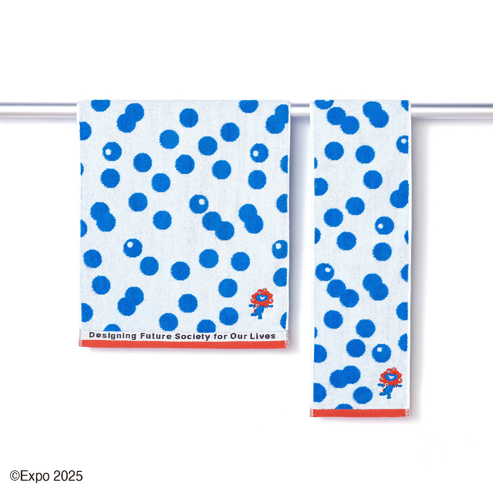 2025大阪・関西万博 ミャクミャクドット タオルマフラー（約15×100cm