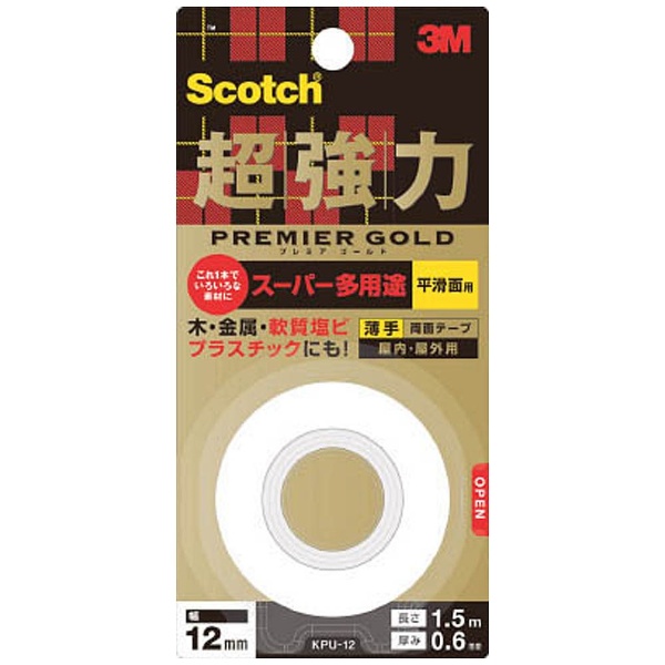 3M スコッチ 超強力両面テープ 透明素材用 12mm×4m STD-12（60セット） - 43