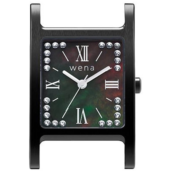 wena wrist交換用ヘッド 「wena wrist Square Premium Black -Crystal