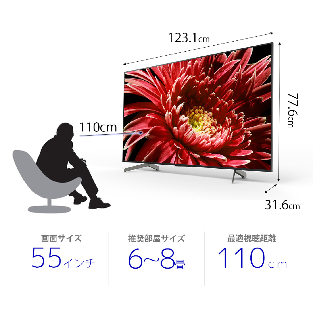買取】液晶テレビ BRAVIA KJ-55X8550G ［55V型 /Bluetooth対応 /4K対応 