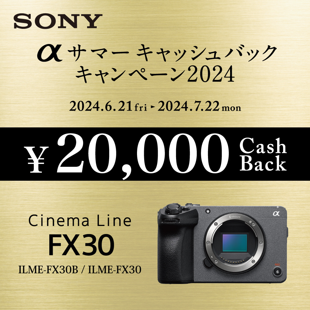 Cinema Line カメラ FX30(XLRハンドルユニット同梱モデル) ILME-FX30 ［ボディ単体］｜の通販はソフマップ[sofmap]