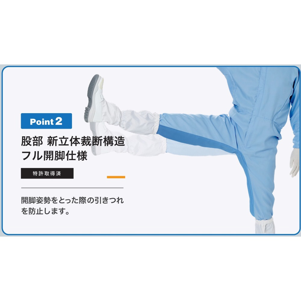 大阪超特価 ミドリ安全 クリーンスーツ ベルデクセル VEYS120 ブルー M その他 FONDOBLAKA