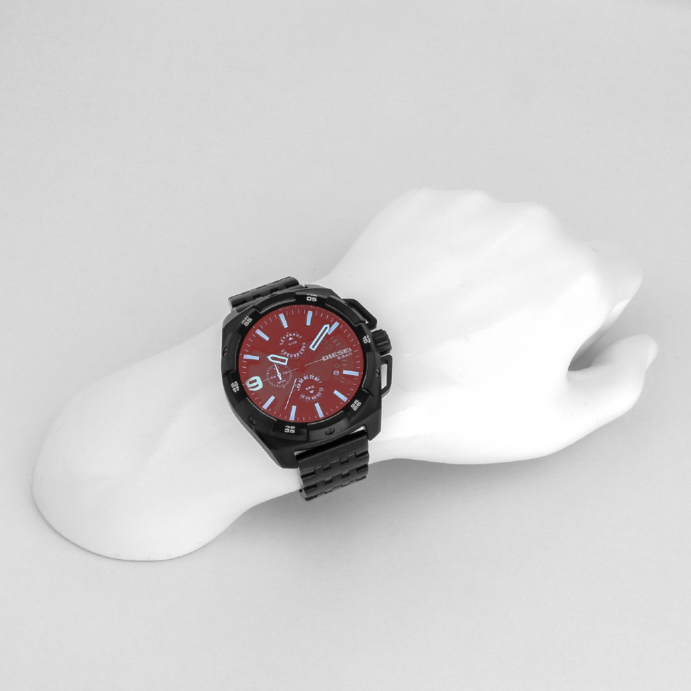 ディーゼル TIMEFRAME　DZ4395 DZ4395 Man: Black chronoraph watch, 50 mm | Diesel