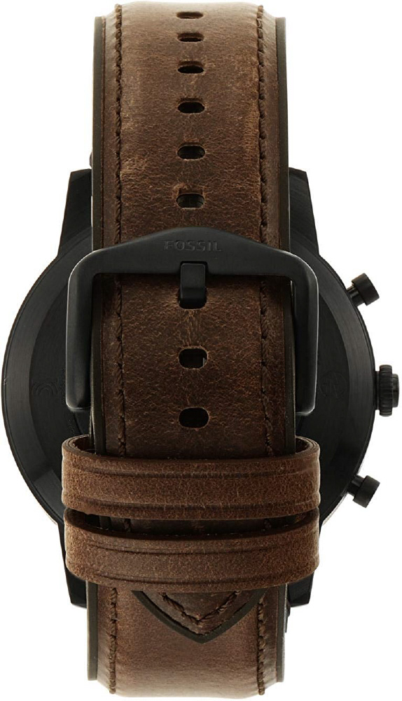 FTW7008 FOSSILQ スマートウォッチ ダークブラウン レザー＆ラバー｜の