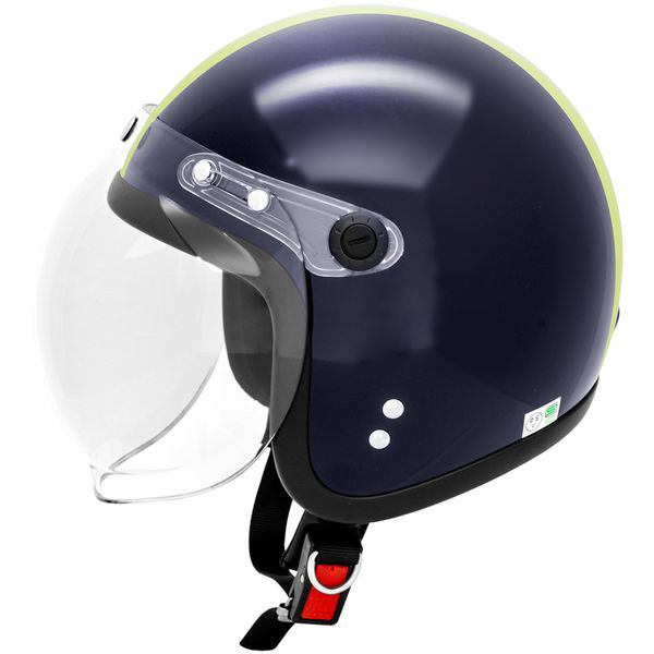 AD-WSJ200-NI オートバイ用 ジェットヘルメット シールド付 ネイビー 