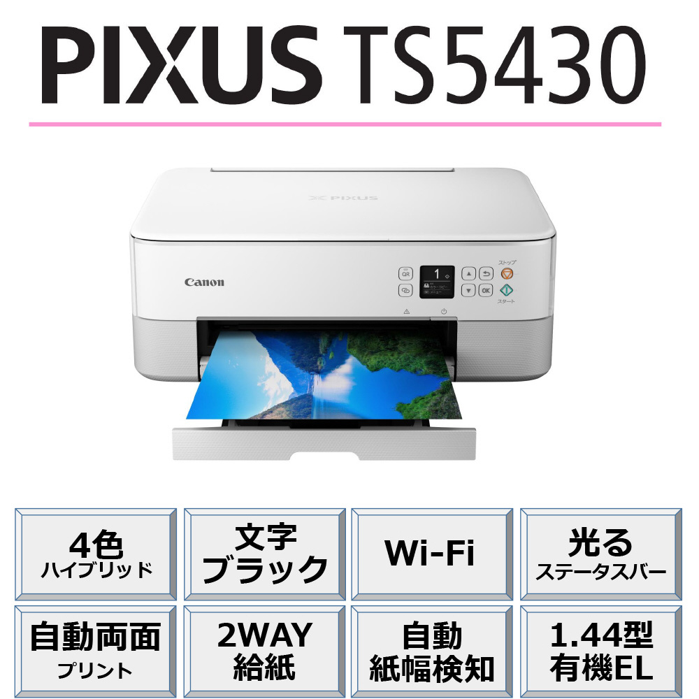 TS5430 インクジェット複合機 PIXUS ホワイト ［カード／名刺～A4］｜の通販はソフマップ[sofmap]