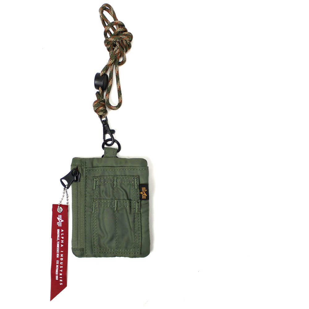 ナイロンコーデュラツイル IDカードケース ALPHA INDUSTRIES グリーン