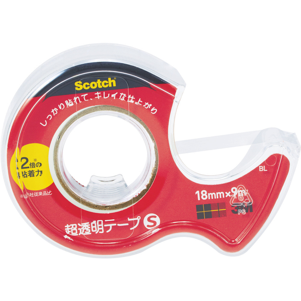 3M スコッチ 超透明テープS 10巻パック 18MM×35M 大巻 BK-18N