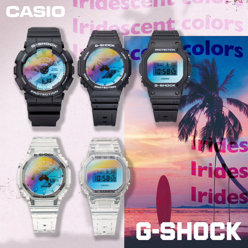 G-SHOCK （Gショック）Iridescent Color シリーズ GA-2100SRS-7AJF｜の