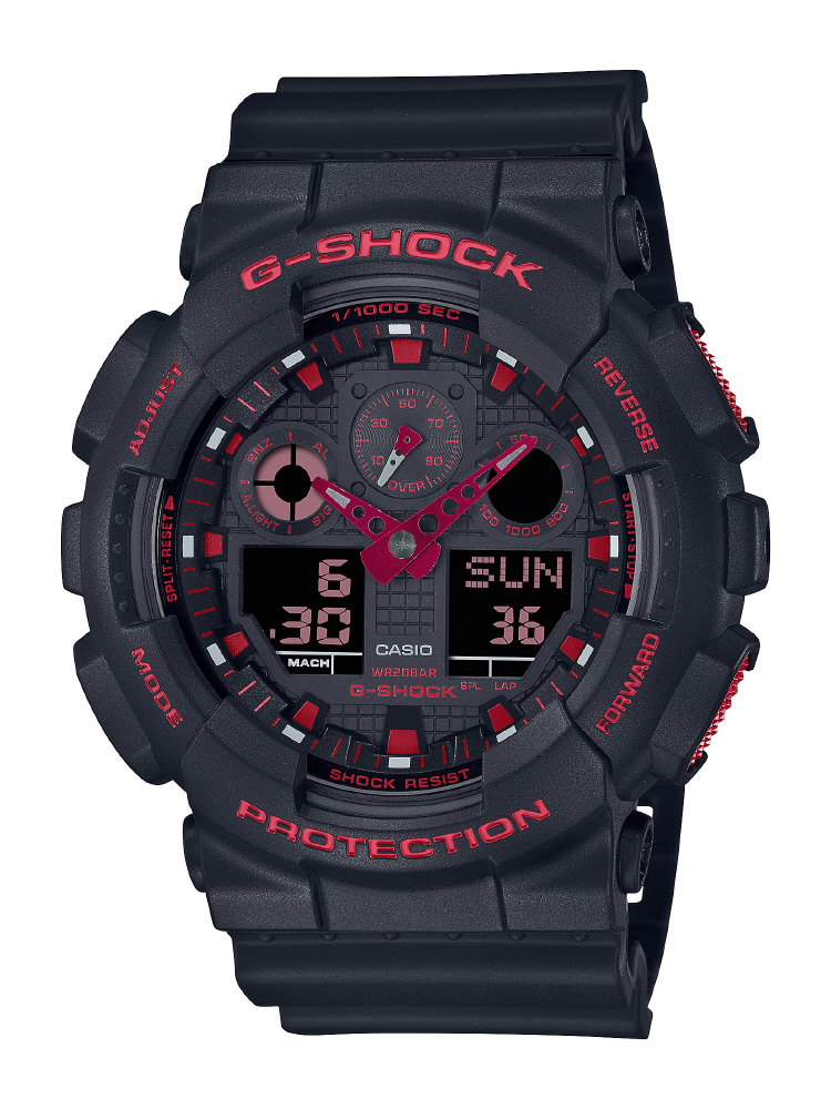 G-SHOCK（Gショック）ブラック×レッド GA-100BNR-1AJF｜の通販は