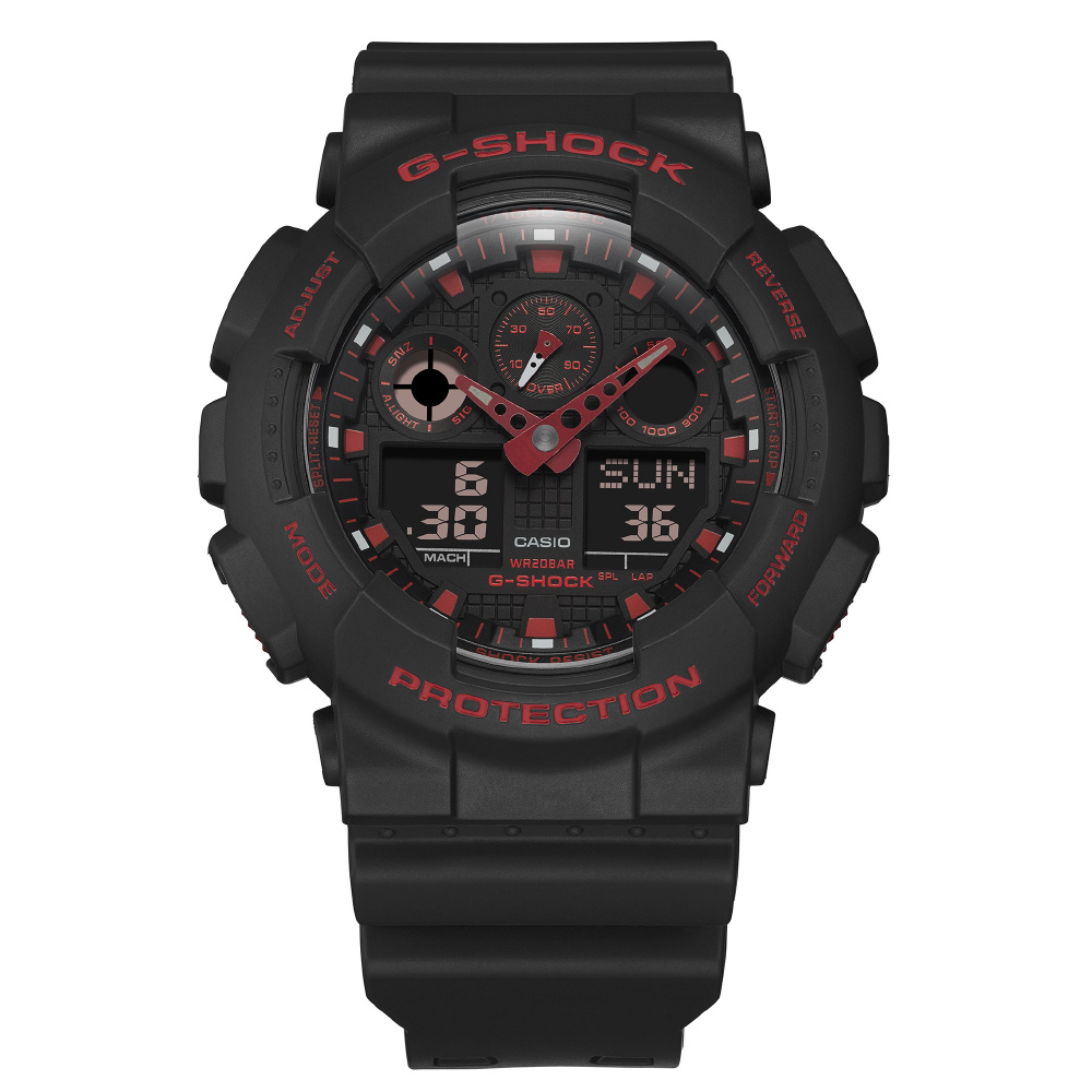 G-SHOCK（Gショック）ブラック×レッド GA-100BNR-1AJF｜の通販は