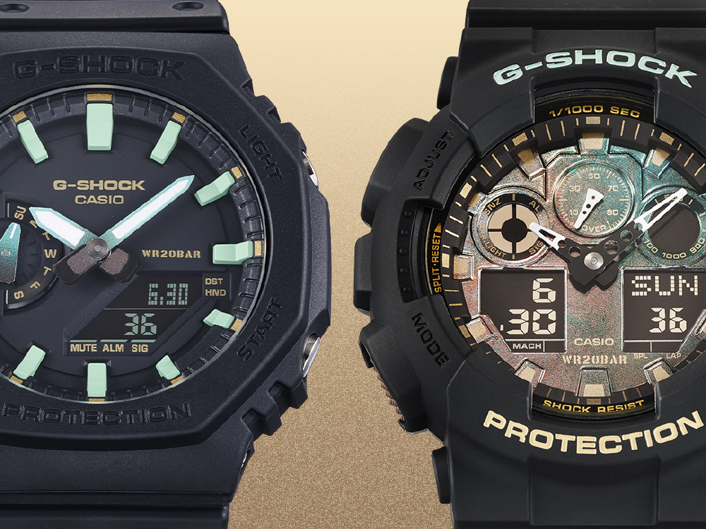 G-SHOCK（Gショック）TEAL AND BROWN COLORシリーズ GA-100RC-1AJF