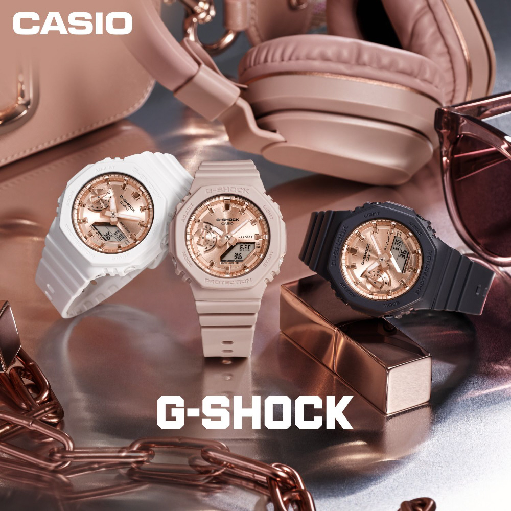 CASIO G-SHOCK GMA-S2100 腕時計 稼働 G-SHOCK“八角形”ユニセックス腕時計「GMA-P2100」新色、夕日着想
