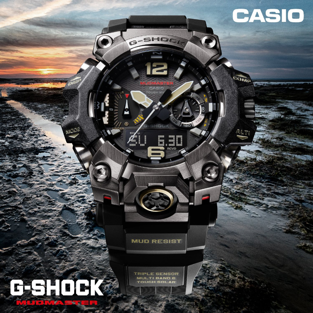 【Bluetooth搭載ソーラー電波時計】G-SHOCK（Gショック）Master of G（マスターオブG）MUDMASTER  FLAGSHIPモデル GWG-B1000-1A4JF