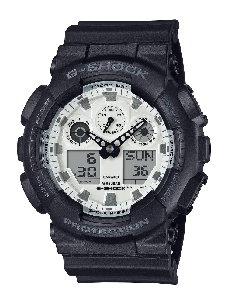 G-SHOCK（Gショック）Black and brilliant whiteシリーズ  ブラック GA-100WD-1AJF