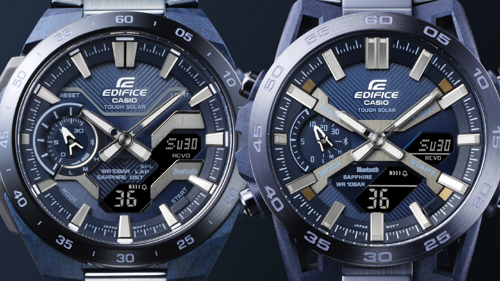 Bluetooth搭載ソーラー時計】EDIFICE（エディフィス）COOL BLUE