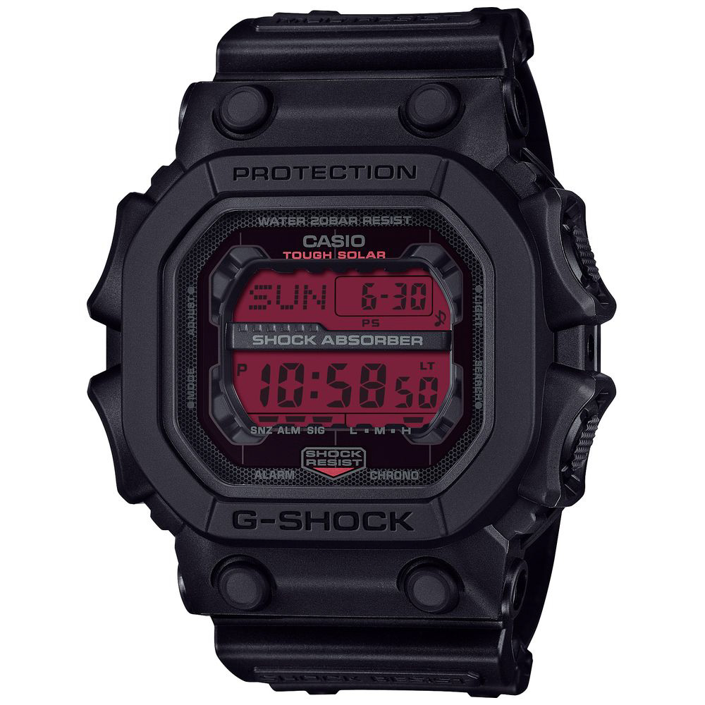 ソーラー時計】G-SHOCK（Gショック）ブラック＆レッド ブラック（液晶 