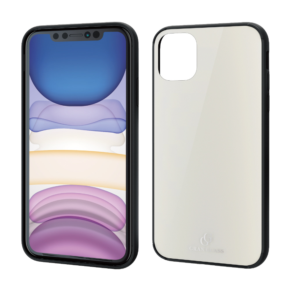 iPhone 11 6.1インチ対応 ハイブリッドケース ガラス 背面カラー