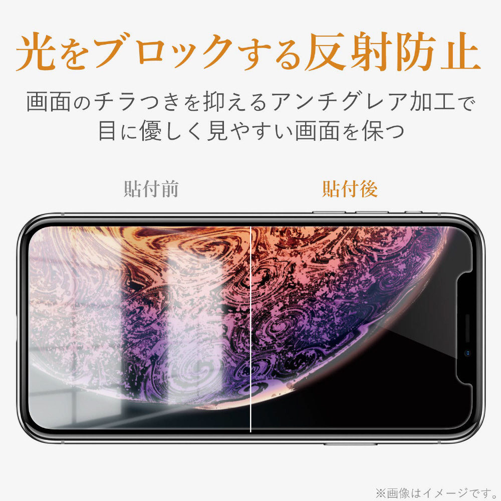 iPhone 11 6.1インチ用 液晶保護フィルム ブルーライトカット 反射防止