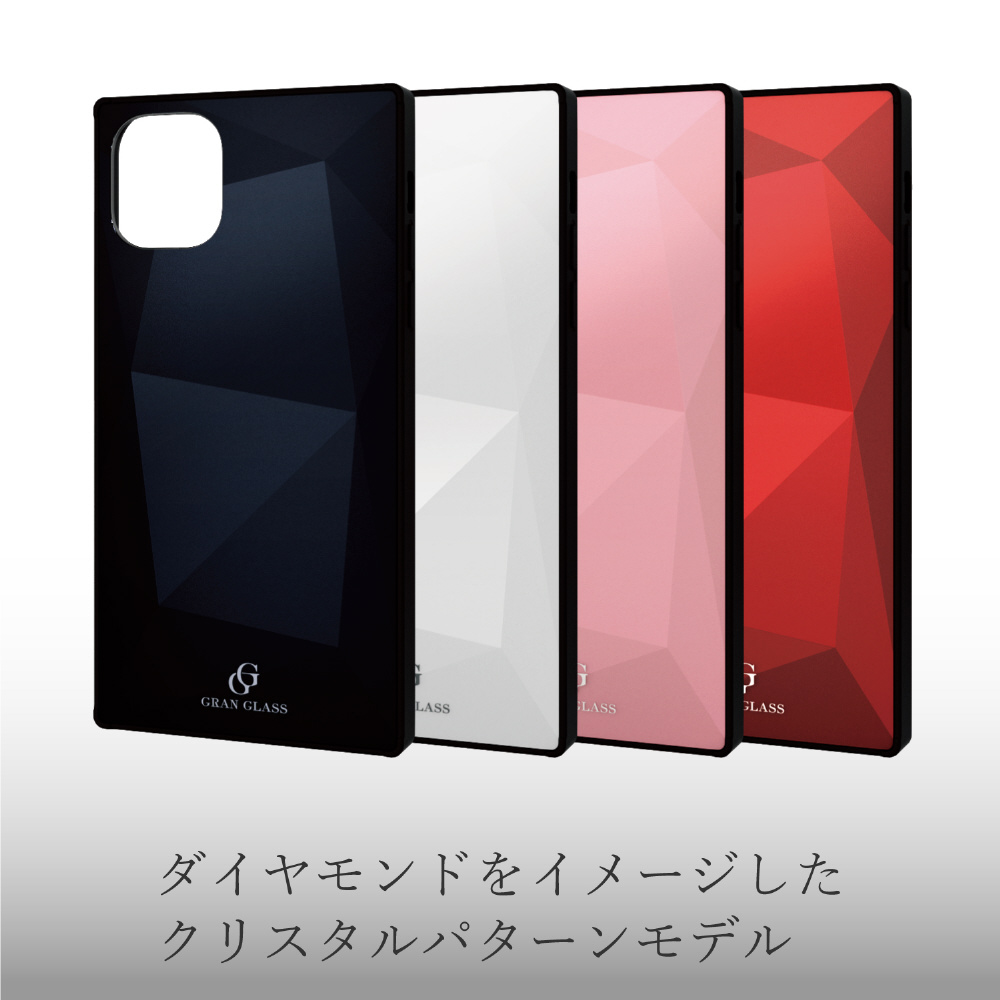 iPhone 11 6.1インチ対応 ハイブリッドケース ガラス スクエア
