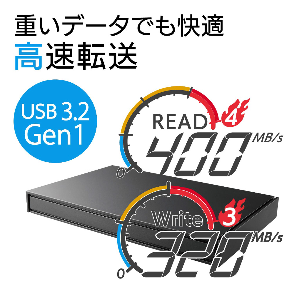 ESD-EJ0250GBK 外付けSSD PS5対応 USB-A接続  ブラック ［ポータブル型 /250GB］_2