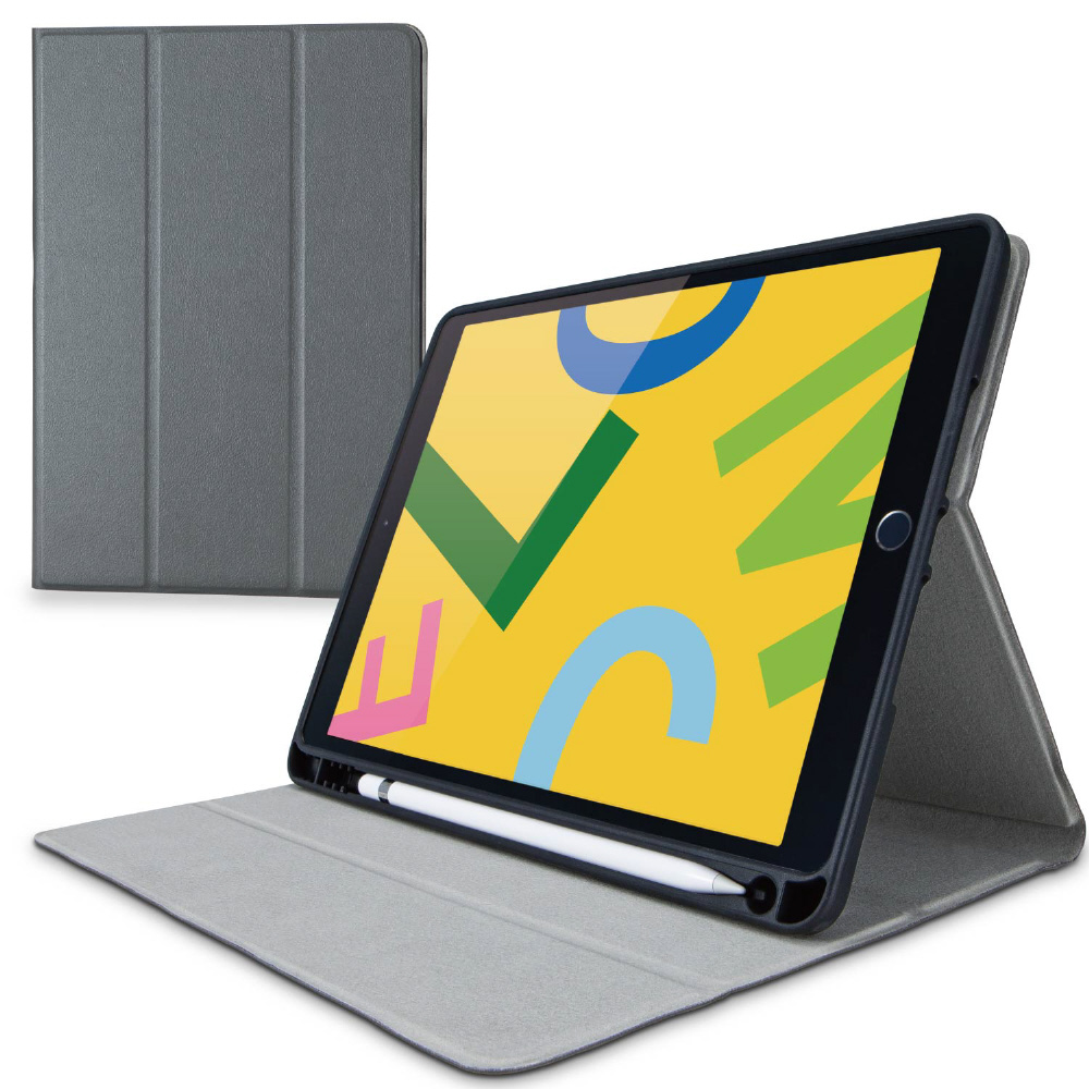 10.2インチ iPad（第9/8/7世代）用 フラップケース Pencil収納