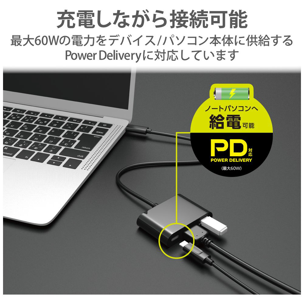 エレコム USB Type-C 映像変換アダプタ(HDMI)（ブラック）  MPA-CHDMIABK