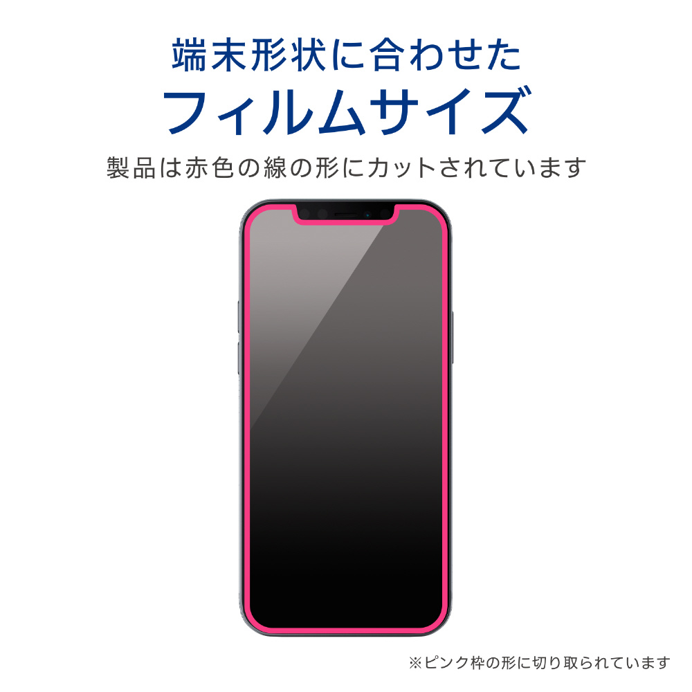 iPhone 12 mini 5.4インチ対応 ガラスライクフィルム 薄型 反射防止 PM