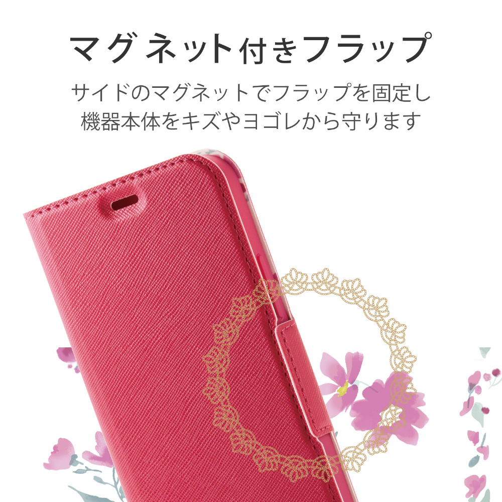 ❤️手帳型❤️iPhone12mini ケース ピンク 折りたたみ式 - モバイルケース