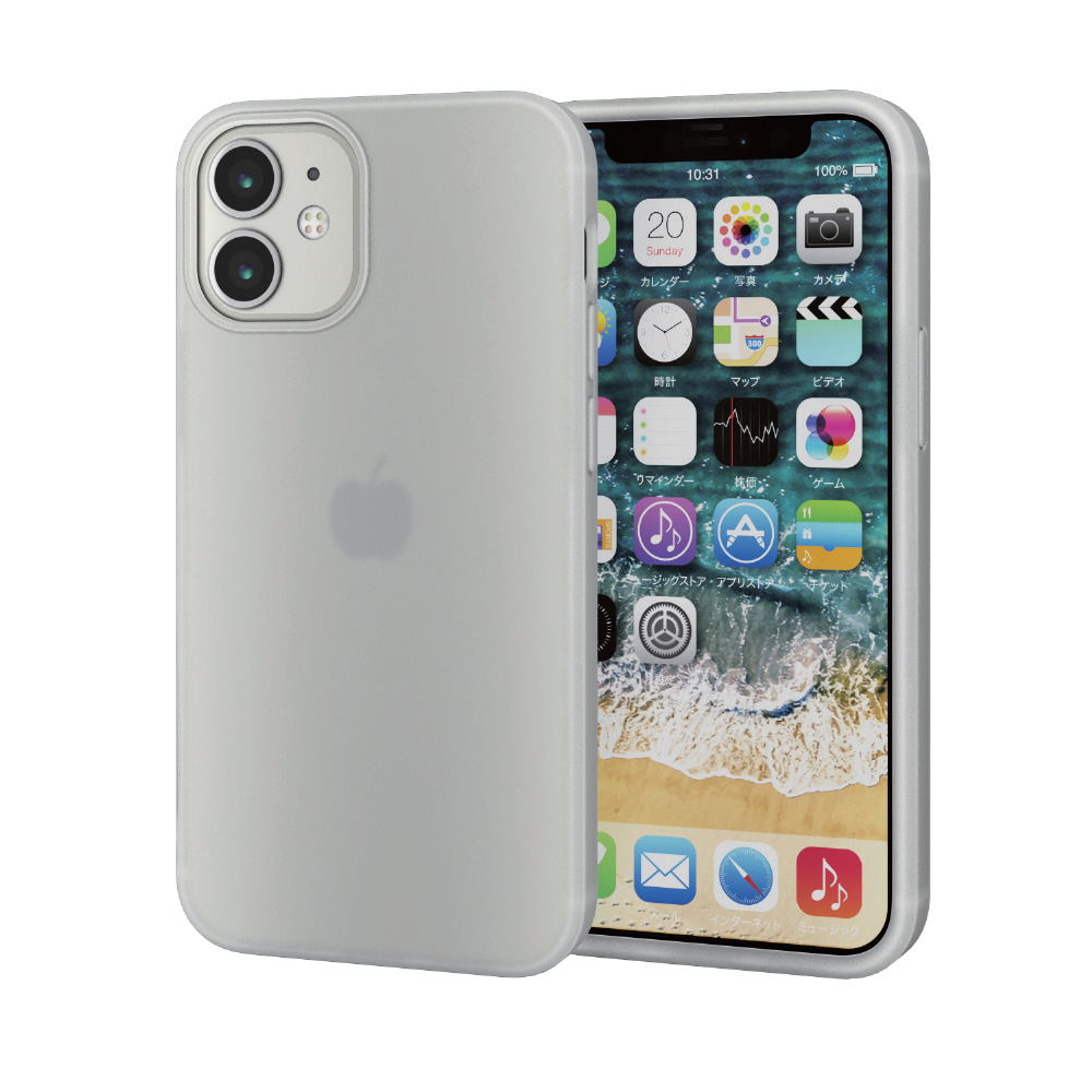 iPhone 12 mini 5.4インチ対応 シリコンケース クリア PM-A20ASCCR｜の