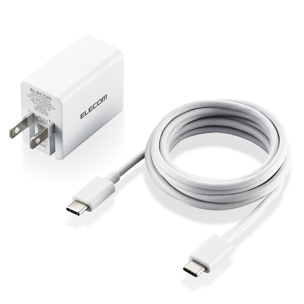 AC - USB充電器 ＋USB-C⇔USB-Cケーブル ノートPC・タブレット対応 30W ...