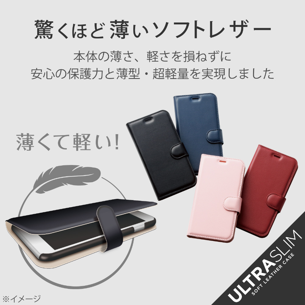 iPhone 12 mini レザーケース 手帳型 UltraSlim 薄型 磁石付き