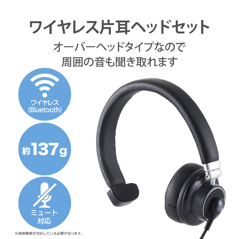 ヘッドホン LBT-HSOH12PCBK オーバーヘッドタイプBluetoothヘッドセット - LBT-HSOH12PCBK