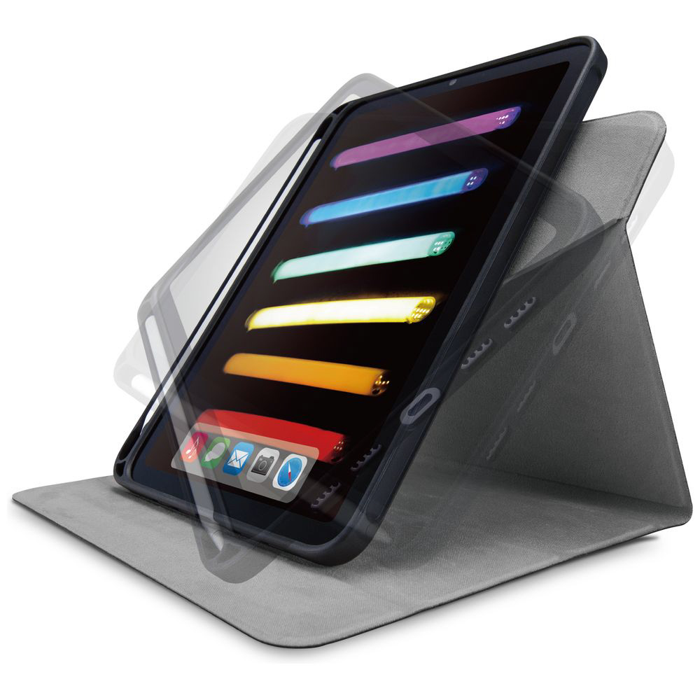 iPad mini（第6世代）用 フラップケース Apple Pencil収納/360度回転/スリープ対応 ブラック  TB-A21SSA360BK｜の通販はソフマップ[sofmap]